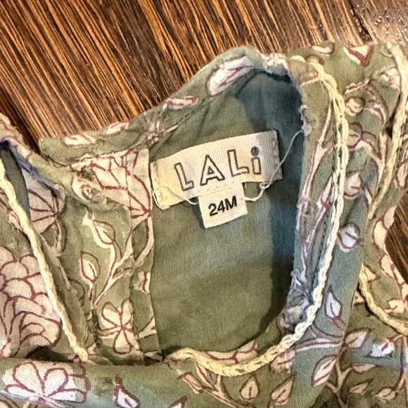 Green Floral Tank with Purple Bloomers/Diaper Cover - Picture 2 of 9